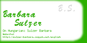 barbara sulzer business card